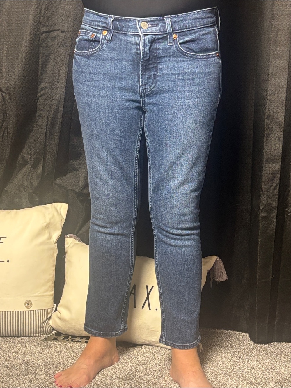 GAP Women's Medium Blue Cropped Slim Jeans